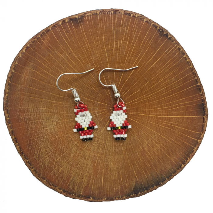 Cercei Handmade, Model Mos Craciun - Accesoriu de Craciun Confectionat de Mana [1]