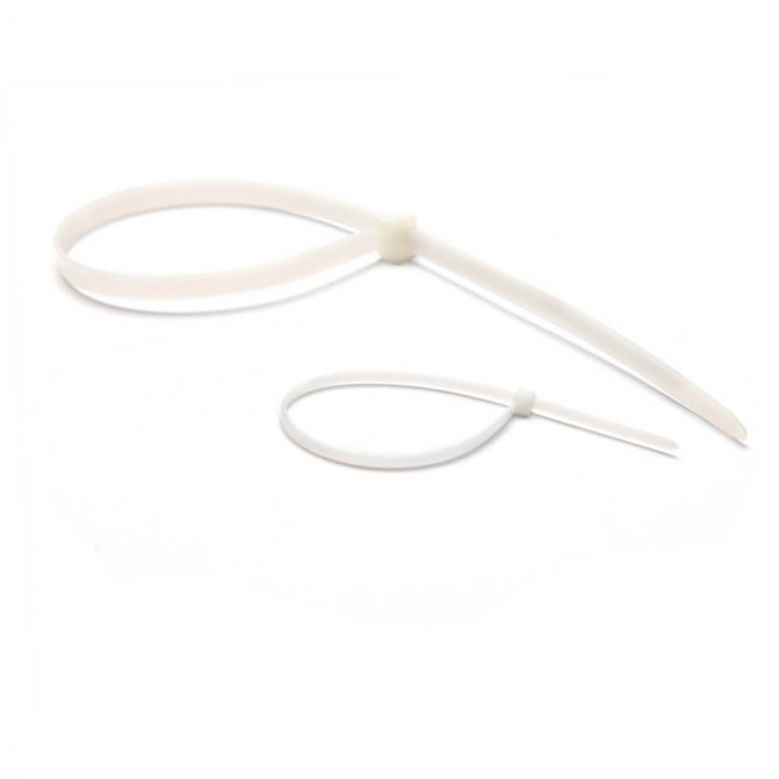 Coliere Plastic (Soricei) 4.8x400mm, Model Alb, 50 Buc – Fasete Prindere si Strangere [2]