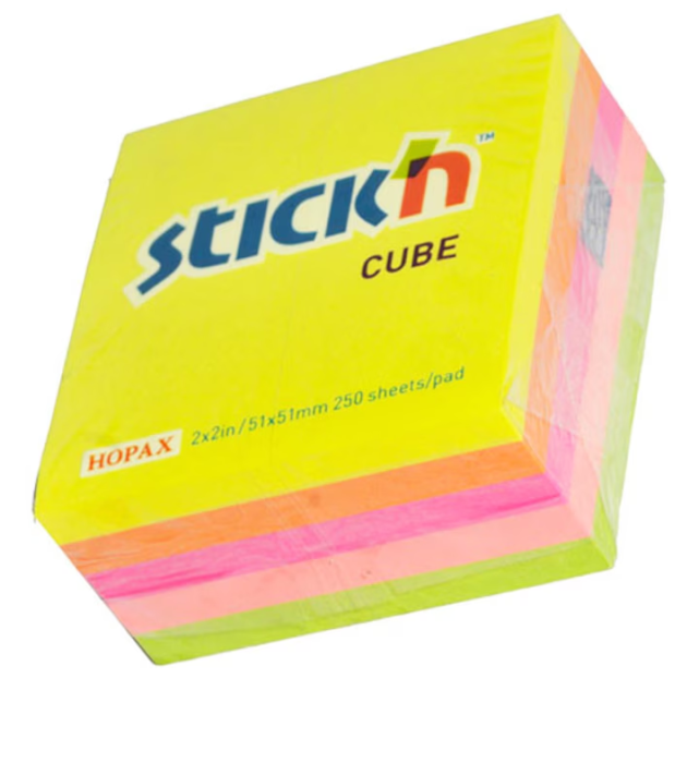 Cub Notes Autoadeziv 51x51 mm - 5 Culori Neon (250 file/buc) [1]