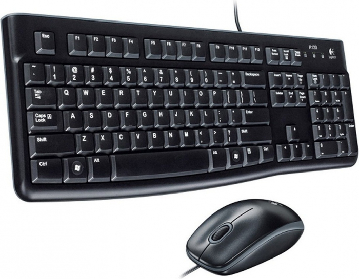 KIT Tastatura si Mouse USB Logitech, Negru, 920-002563 - Ideal pentru Birou sau Acasa [2]