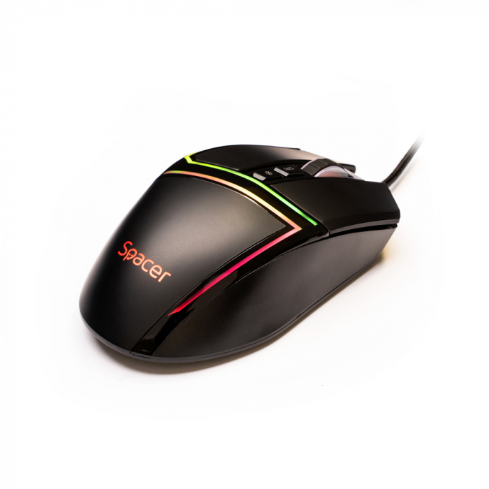 Mouse Gaming Spacer, RGB, 12000 DPI, SPGM Alien Pro - LED RGB, 10 Moduri [3]