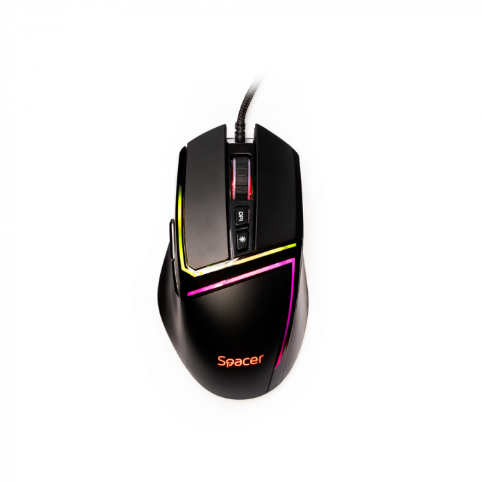 Mouse Gaming Spacer, RGB, 12000 DPI, SPGM Alien Pro - LED RGB, 10 Moduri [2]