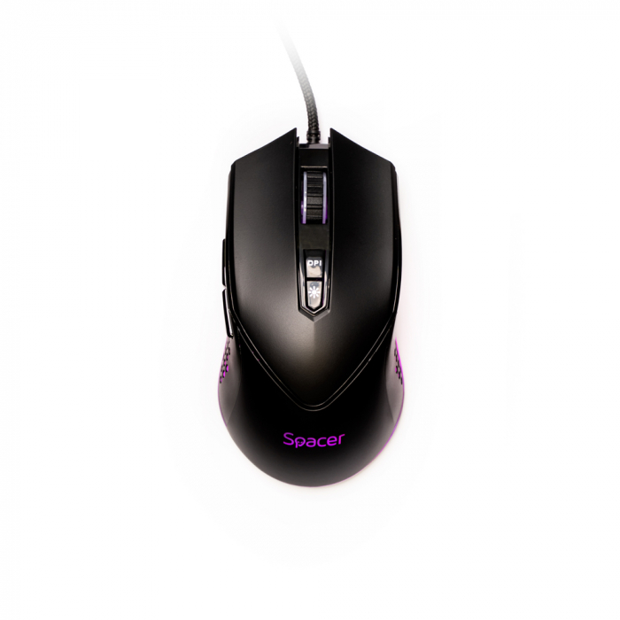Mouse Gaming Spacer, RGB, 12000 DPI, SPGM Alien Nova - LED RGB, 10 Moduri [2]
