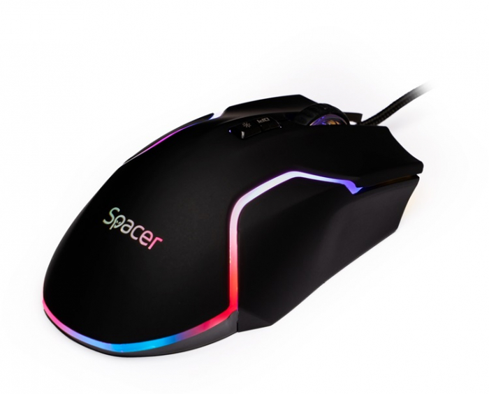 Mouse Gaming Spacer, RGB, 12000 DPI, SPGM Alien Race - LED RGB, 8 Moduri [3]