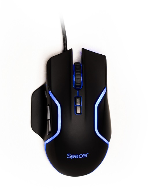 Mouse Gaming Spacer, RGB, 12000 DPI, SPGM Alien Race - LED RGB, 8 Moduri [2]