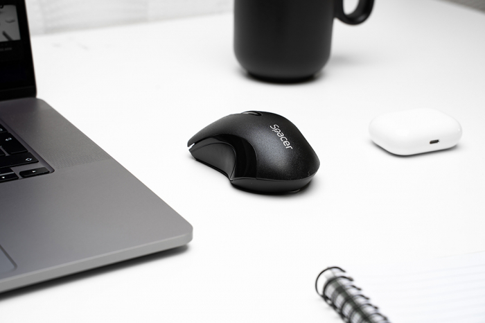 Mouse Wireless Spacer, Negru, 1000 DPI, SPMO-W12 - Ideal pentru Birou sau Acasa [5]