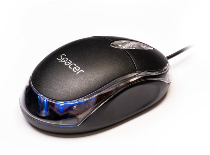 Mouse Spacer, Negru, 800 DPI, SPMO-080 - Ideal pentru Birou sau Acasa [2]