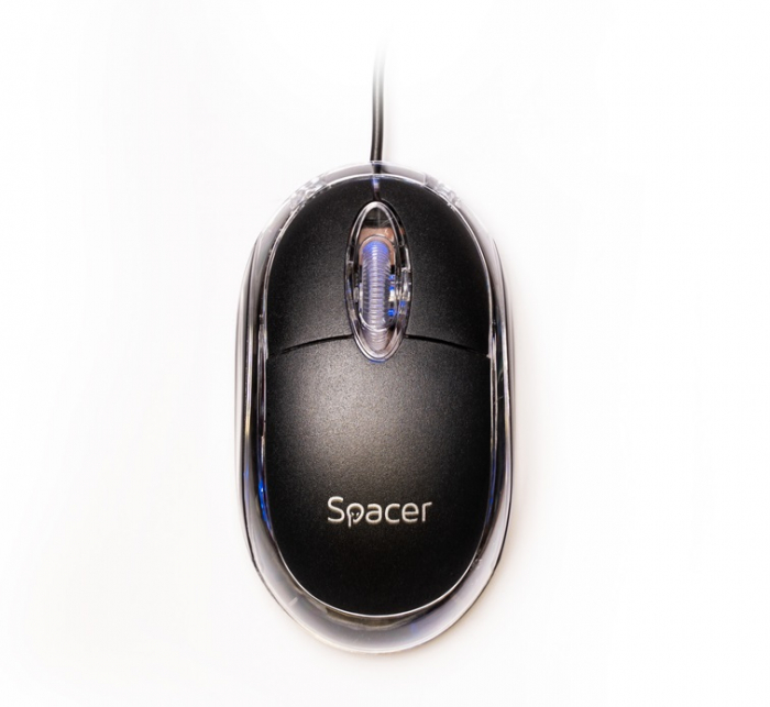 Mouse Spacer, Negru, 800 DPI, SPMO-080 - Ideal pentru Birou sau Acasa [3]