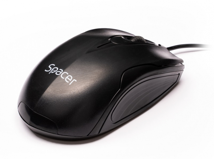Mouse Spacer, Negru, 800 DPI, SPMO-M11 - Ideal pentru Birou sau Acasa [2]