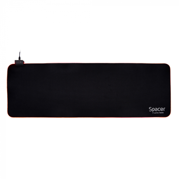 Mousepad Spacer Gaming, RGB-B, 900x300mm, Cauciuc si Textil – Iluminare RGB [3]