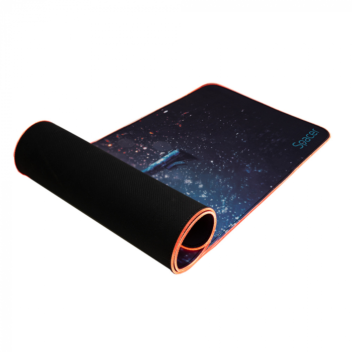Mousepad Spacer Gaming, RGB-PICT, 900x300mm, Cauciuc si Textil – Iluminare RGB [3]