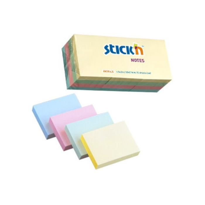 Notes Autoadeziv 38x51 mm - 4 Culori Pale/Set (3x100 file/buc) [1]