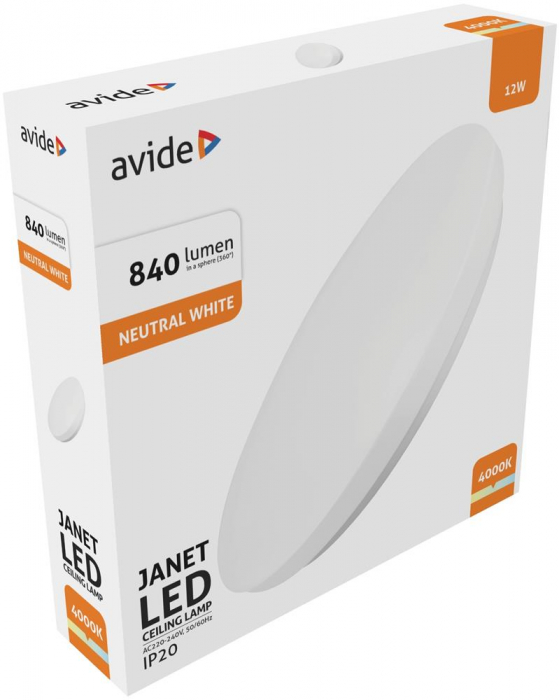 Aplică Plafonieră LED 12W 260*60mm NW 4000K Janet [2]