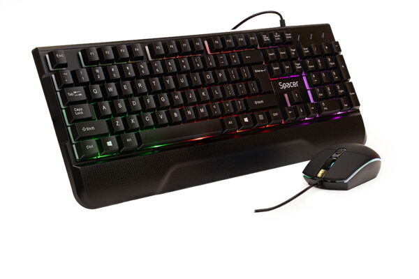 KIT Gaming Tastatura si Mouse USB Spacer Invictus, 104 Taste, 3200 DPI [2]