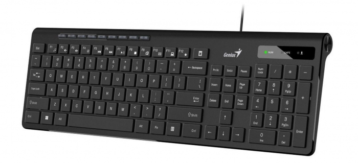Tastatura USB Genius, Negru, 104 Taste, 230II - Ideal pentru Birou sau Acasa [2]