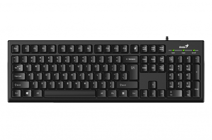 Tastatura USB Genius, Negru, 104 Taste, KB-100 - Ideal pentru Birou sau Acasa [1]