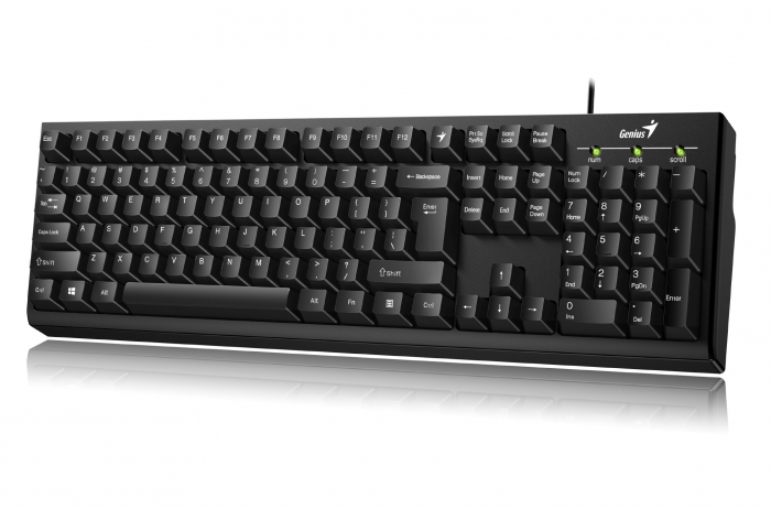 Tastatura USB Genius, Negru, 104 Taste, KB-100 - Ideal pentru Birou sau Acasa [2]