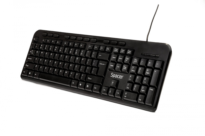 Tastatura USB Spacer, Negru, 104+11 Taste, SPKB-169 - Ideal pentru Birou sau Acasa [4]