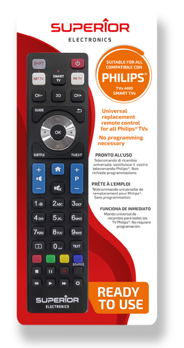 Telecomanda Universala Superior, Model Negru – Compatibil Philips [1]