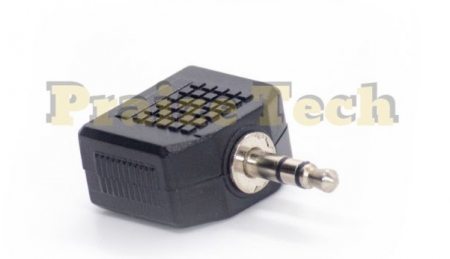 Adaptor Jack-2x Jack 3.5mm, Model Negru, Splitter pentru Sisteme Audio [2]