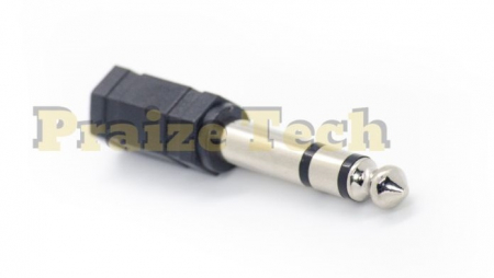 Adaptor Jack 3.5mm Mama - Jack 6.3mm Tata, Model Negru, pentru Sisteme Audio [2]