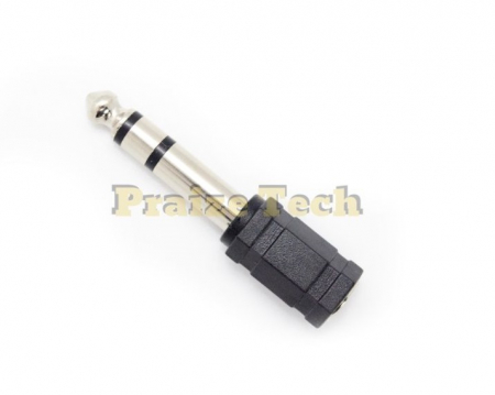 Adaptor Jack 3.5mm Mama - Jack 6.3mm Tata, Model Negru, pentru Sisteme Audio [1]