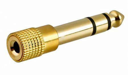 Adaptoare Audio - Adaptor Jack 3.5mm Mama - Jack 6.3mm Tata, Aurit, pentru Sisteme Audio