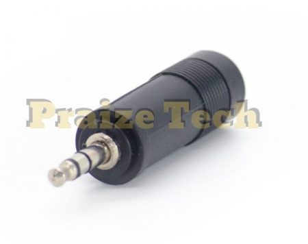 Adaptor Jack 6.3mm Mama - Jack 3.5mm Tata, Model Negru, pentru Sisteme Audio [2]