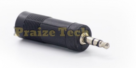 Adaptor Jack 6.3mm Mama - Jack 3.5mm Tata, Model Negru, pentru Sisteme Audio [1]