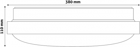 Aplică Plafonieră LED 24W 380*110mm NW 4000K Pandora [2]