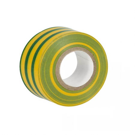 Banda Izolatoare - Banda Izolatoare, Model Galben-Verde, 0.13x19mm, 20m Lungime - Banda Izolatoare PVC pentru Cabluri Electrice