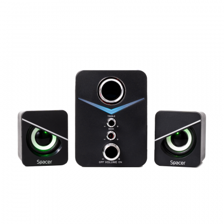 Boxe 2.1 Spacer, Negru, Tornado, 11W(2X3W+5W), USB – Control Volum, Bass [1]