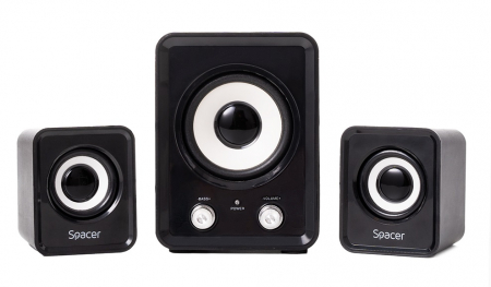 Boxe 2.1 Spacer, Negru, SPB-807, 11W(2X3W+5W), USB – Control Volum, Bass [3]