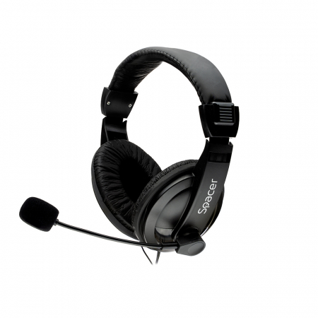 Casti - Casti Spacer, Model Negru, SPK-222, Microfon – Conectare 2x Jack