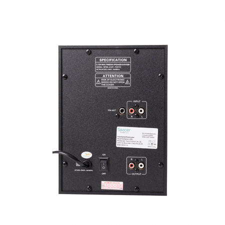 Boxe 2.1 Spacer, BT Tokyo, 20W(2X5W+10W), USB – Bluetooth si Jack [4]