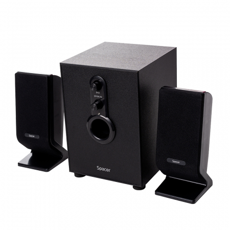 Boxe - Boxe 2.1 Spacer, Negru, SPB-2200, 11W(2X3W+5W) – Control Volum, Bass