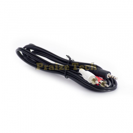 Cablu Audio 2xRCA - Jack 3.5 Stereo, 1.5m Lungime - Tip Male-Male pentru Sistem HIFI, Semnal Audio HD [1]