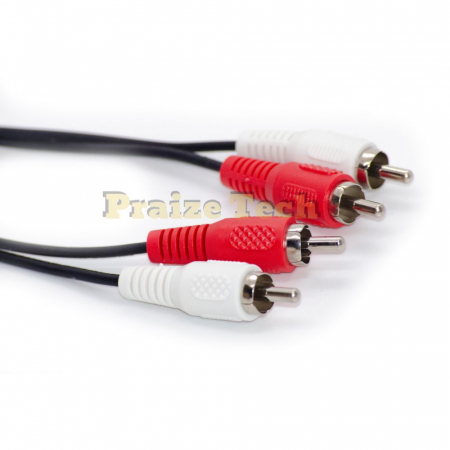 Cablu Audio 2xRCA Tata-Tata, 1.5m Lungime - Tip Male-Male pentru Sistem HIFI, Amplificatoare, Semnal Audio HD [2]