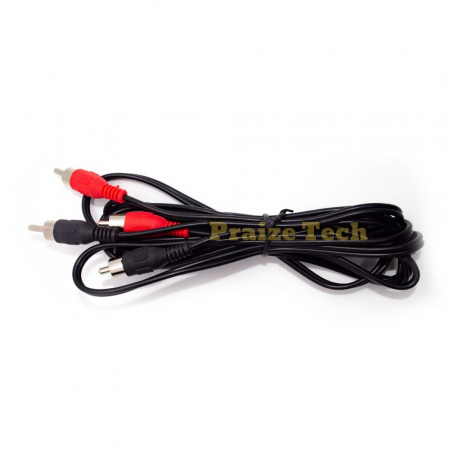 Cablu Audio 2xRCA Tata-Tata, 2.5m Lungime - Tip Male-Male pentru Sistem HIFI, Amplificatoare, Semnal Audio HD [1]