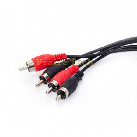 Cablu Audio 2xRCA Tata-Tata, 5m Lungime - Tip Male-Male pentru Sistem HIFI, Amplificatoare, Semnal Audio HD [2]