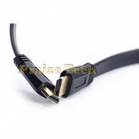 Cablu HDMI 1.4 Plat, 19 Pini cu Ethernet, Lungime 3m - Cablu Video pentru TV HD, Monitoare sau Console [1]