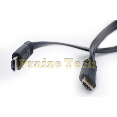 Cablu HDMI 1.4 Plat, 19 Pini cu Ethernet, Lungime 5m - Cablu Video pentru TV HD, Monitoare sau Console [2]