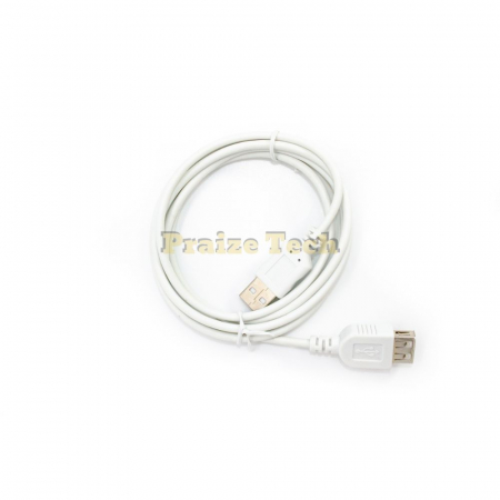 Cablu USB A Tata-Mama Alb, Versiune 2.0, 1.5 M Lungime – Prelungitor Extensie USB Tip Mama Tata [1]