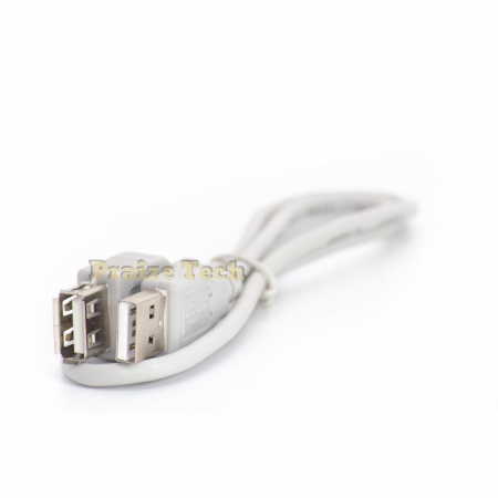 Cabluri USB - Cablu USB A Tata-Mama Gri, Versiune 2.0, 0.5 M Lungime - Prelungitor Extensie USB Tip Mama Tata