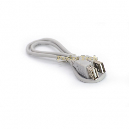 Cablu USB A Tata-Mama Gri, Versiune 2.0, 0.5 M Lungime - Prelungitor Extensie USB Tip Mama Tata [1]