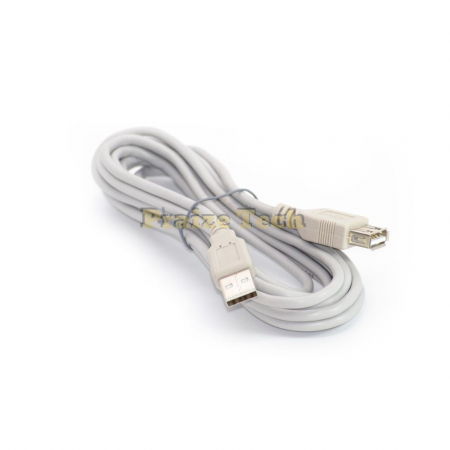 Cablu USB A Tata-Mama Gri, Versiune 2.0, 3 M Lungime - Prelungitor Extensie USB Tip Mama Tata [4]