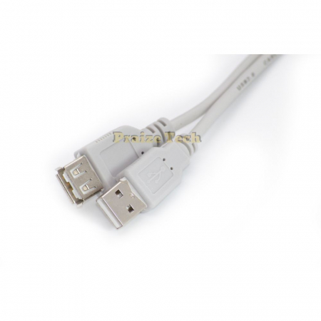 Cablu USB A Tata-Mama Gri, Versiune 2.0, 3 M Lungime - Prelungitor Extensie USB Tip Mama Tata [2]