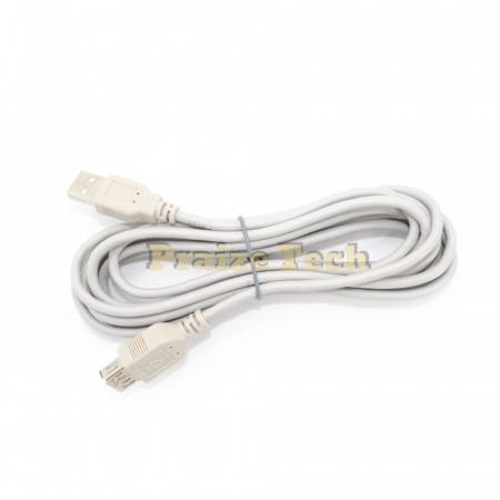 Cabluri USB - Cablu USB A Tata-Mama Gri, Versiune 2.0, 3 M Lungime - Prelungitor Extensie USB Tip Mama Tata