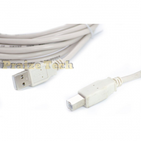 Cablu USB A Tata - USB B Tata, Gri, Cablu Imprimanta, 2.5 M Lungime - Ideal pentru Scanner, HDD extern, Hub USB [4]