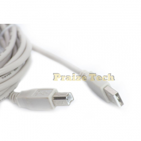 Cablu USB A Tata - USB B Tata, Gri, Cablu Imprimanta, 2.5 M Lungime - Ideal pentru Scanner, HDD extern, Hub USB [3]
